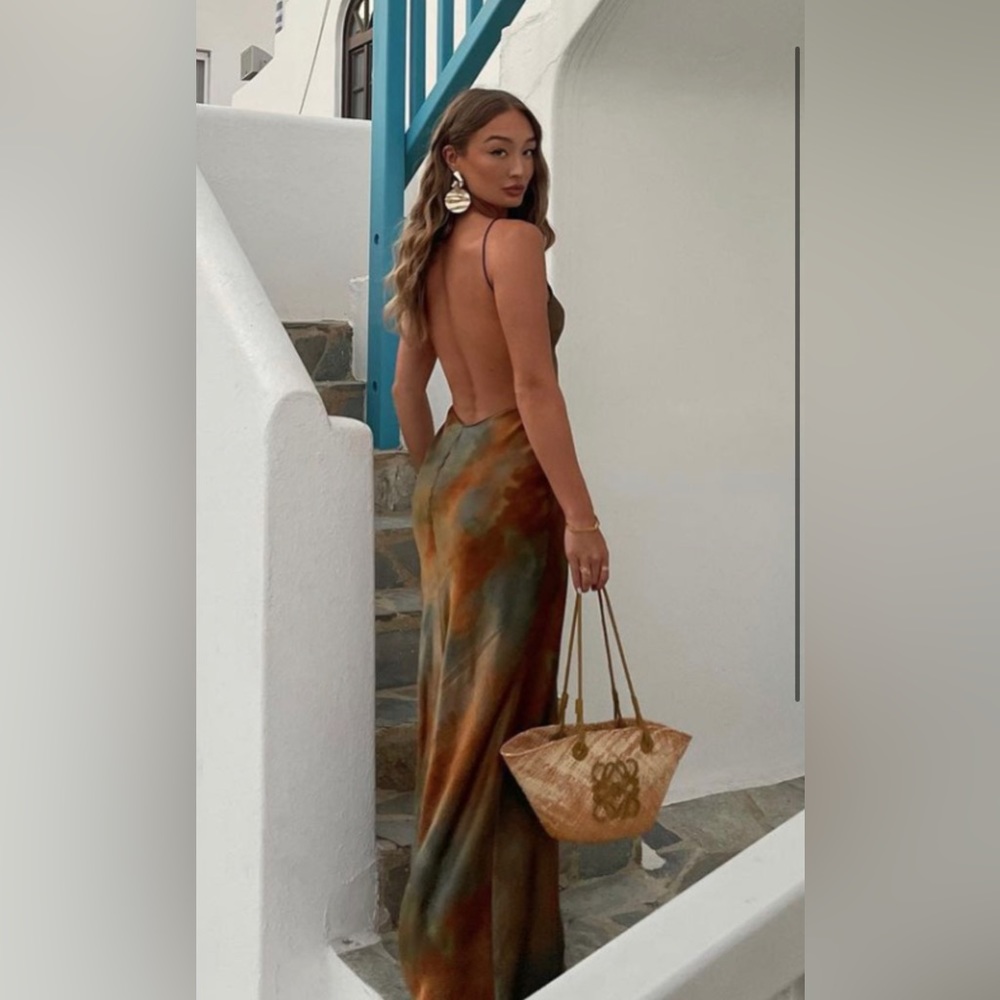 Zara satin effect dress